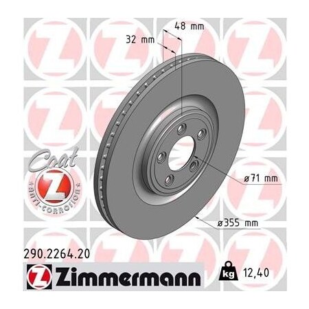 Zimmermann Brake Disc - Standard/Coated, 290226420 290226420